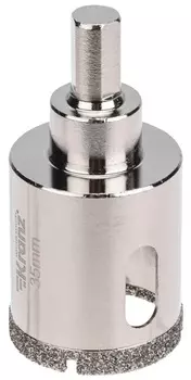 Коронка алмазная KRANZ KR-92-0027 38мм по керамограниту с центровочным сверлом