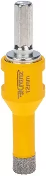 Коронка алмазная KRANZ KR-92-1004 профессиональная по керамограниту и железобетону М14, вакуумное спекание, 12мм, для УШМ