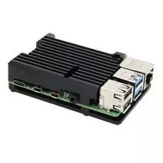 Корпус _ RPI4-ARC-BL Sertronics Armor Aluminum Case for Raspberry Pi 4, Black
