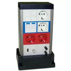 Коробка напольная Lanmaster LAN-WA-TWR2-F45/8 сдвоенная, на 8 модулей Mosaic 45x45