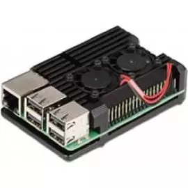 Корпус ACD RA503 Metal Aluminum Case with Double Fans for Raspberry Pi 4B, Black