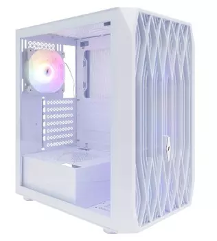 Корпус ATX 1STPLAYER ARIYA AY7 AY7-WH-4F1-W белый, без БП, боковая панель из закаленного стекла, USB