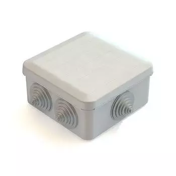 Коробка распаячная CHINT 8820014 для наружного монтажа 100х100х50мм IP55 6 гермовводов с защелк. Крышкой