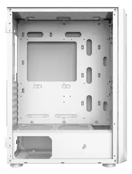 Корпус ATX 1STPLAYER FIREBASE X4 X4-WH-4F1-W белый, без БП, ,боковая панель закаленное стекло, USB 3.0, 2*USB 2.0, audio