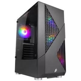 Корпус ATX 1STPLAYER FIREROSE F3-A черный, без БП, с окном, 2*USB 2.0, USB 3.0, audio