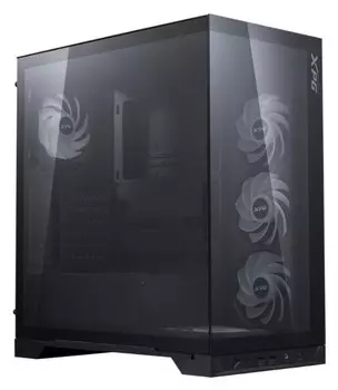 Корпус ATX ADATA XPG INVADERXBTFMT-BKCWW чёрный, без БП, боковая панель из закленного стекла, 2*USB 3.2, USB Type-C, audio