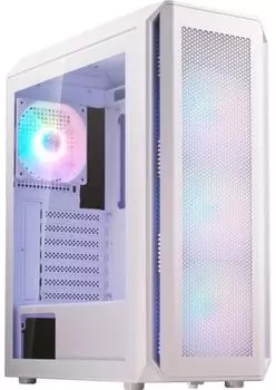Корпус ATX ADATA XPG VALOR AIR PLUS белый, без БП, боковая панель из закленного стекла, 4*120mm fan, 2*USB 3.2, audio