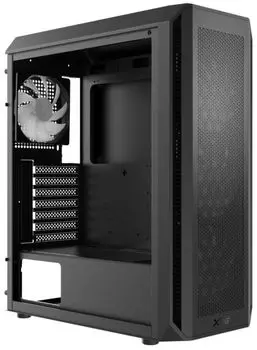 Корпус ATX ADATA XPG VALOR AIR PLUS черный, без БП, боковая панель из закленного стекла, 4*120mm fan, 2*USB 3.2, audio
