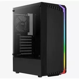 Корпус ATX AeroCool Bionic-G-BK-V1 4710562758665 черный, без БП, боковая панель из закалённого стекла, 2*USB 3.0, USB 2.0, audio