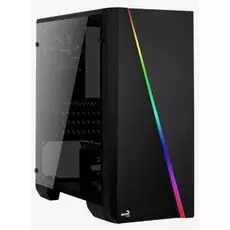 Корпус ATX AeroCool Cylon Tempered Glass 4718009152335 черный с закаленным стеклом, без БП, RGB подсветка, картридер, USB 3.0, 2x USB 2.0