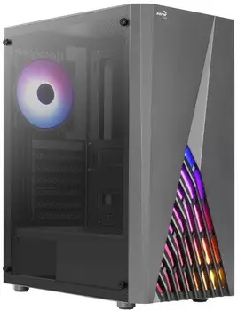 Корпус ATX AeroCool Delta черный, без БП, боковая панель из акрила, USB 3.0, 2*USB 2.0, audio