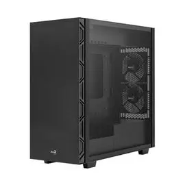 Корпус ATX AeroCool Flo-G-Bk-v1 4710562754131 черный, без БП, боковая панель из закалённого стекла, 2*USB 3.0, 2*USB 2.0, audio