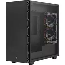 Корпус ATX AeroCool Flo Saturn FRGB черный, без БП, с окном, 2*USB 2.0, 2*USB 3.0, audio