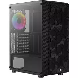 Корпус ATX AeroCool Hive FRGB 4710562755923 черный, без БП, ATX, боковое окно из закаленного стекла, 2*USB 3.0, USB 2.0, audio