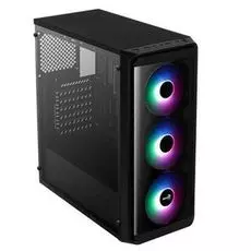 Корпус ATX AeroCool SI-5200 Frost 4718009159303 черный, без БП, с окном, USB 3.0, 2*USB 2.0, audio,