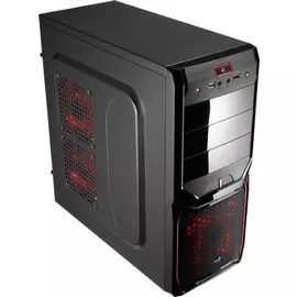Корпус ATX AeroCool V3X Advanced Devil Red Edition EN57400 (черно-красный), без Б/п,