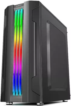 Корпус ATX ALSEYE Auro (AURA) 3.0-B черный, окно, 2*USB2.0, USB3.0, HD Audio