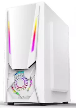 Корпус ATX ALSEYE Reactor-W белый, без БП, боковая панель из закаленного стекла, USB3.0, 2*USB2.0, audio