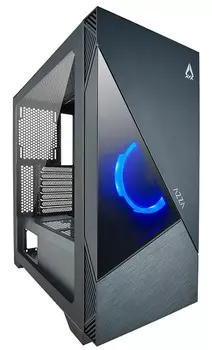 Корпус ATX Azza Eclipse CSAZ-440 черный, без БП, боковая панель из закалённого стекла, 2xUSB2.0, USB3.0, audio
