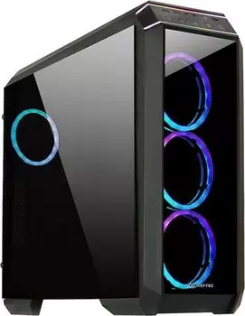 Корпус ATX Chieftec Stallion II GP-02B-UC-OP черный, без БП, панель из закаленного стекла, 2*USB3.2,