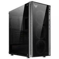 Корпус ATX Crown CMC-GS10B CM000003135 черный, закалённое стекло, без БП, 2*USB 2.0, 2*USB 3.0, audio