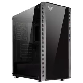 Корпус ATX Crown CMC-GS10Z CM000003014 черный, закалённое стекло, с БП 600W, 2хUSB 2.0+2хUSB3.0, audio,