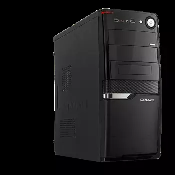 Корпус ATX Crown CMC-SM160 CM000001138 черный, без БП, 2*USB 2.0, audio