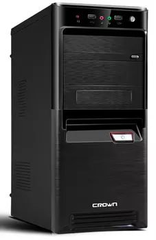 Корпус ATX Crown CMC-SM164 CM000001158 черный, без БП, 2*USB 2.0, audio
