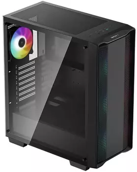 Корпус ATX Deepcool CC560 ARGB черный, без БП, боковое окно закаленное стекло, USB 3.0, USB 2.0, audio
