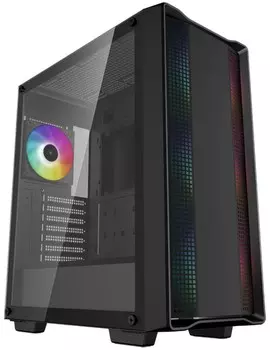 Корпус ATX Deepcool CC560 ARGB V2 черный, без БП, боковая панель из закаленного стекла, USB 3.0, USB 2.0, audio