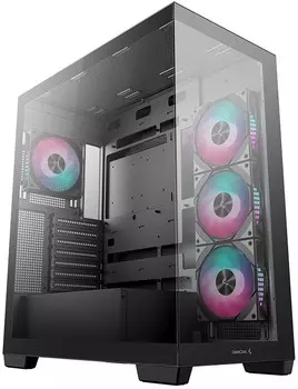 Корпус ATX Deepcool CG580 4F без БП, боковая панель из закалённого стекла, 2*USB 3.0, USB Type-C