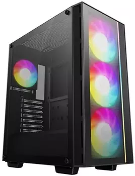 Корпус ATX Deepcool MATREXX 55 V4 черный, без БП, окно из закаленного стекла, 2*USB3.0, audio