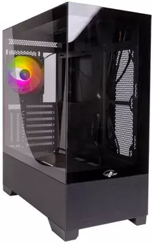 Корпус ATX Eurocase A308 ARGB черный без БП закаленное стекло USB 3.0