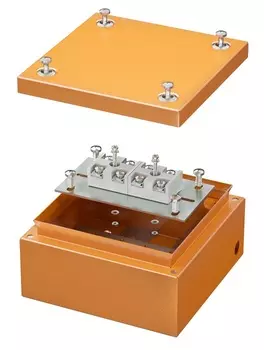 Коробка распределительная DKC FSK30410 стальная FS с гладкими стенками и клеммниками, IP66, 150х150х80 мм, 4р, 450V, 32A, 10 мм2, нерж.контакт, "Vulc