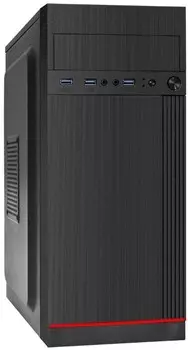 Корпус ATX Exegate AA-442U3 (УЦЕНЕННЫЙ) без БП, 3*USB3.0, аудио, черный