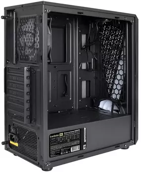 Корпус ATX Exegate EVO-8225-NPX600 EX293015RUS черный, 600W, с окном, 2*USB2.0, 1*USB3.0, 2*120mm fan, с RGB подсветкой