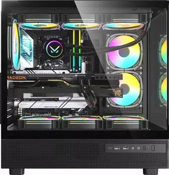 Корпус ATX FORMULA CRYSTAL Z8 B черный, без БП, боковая панель из закаленного стекла, USB2.0, USB3.0, USB3.1, audio