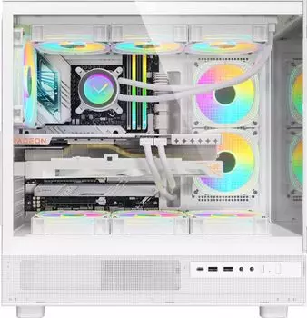 Корпус ATX FORMULA CRYSTAL Z8 W белый, без БП, боковая панель из закаленного стекла, USB2.0, USB3.0, USB3.1, audio