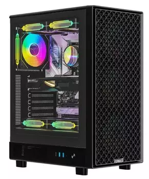 Корпус ATX Formula V MANA DYNAMIC черный, без БП, боковая панель из закалённого стекла, 2*USB 3.0, USB 3.1