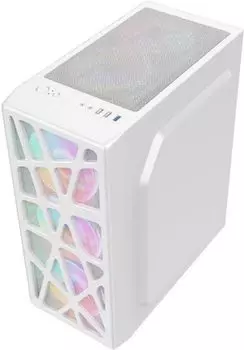 Корпус ATX FORMULA MANA W белый, без БП, боковая панель из закаленного стекла, USB2.0, USB3.0, audio