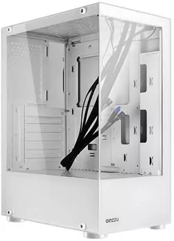 Корпус ATX Ginzzu CL110 без БП, боковая и фронтальная панель из закалённого стекла, 2*USB 2.0, USB 3.0