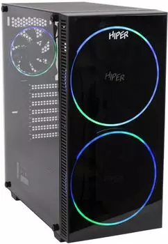 Корпус ATX HIPER BH33 черный, без БП, USB 3.0, USB 2.0, audio