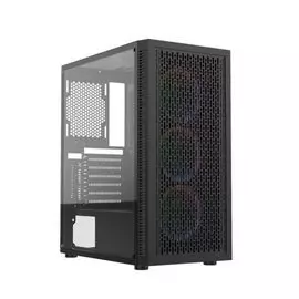 Корпус ATX HIPER KRONE HG-KR-1 черный, без БП, боковая панель из закаленного стекла, USB 3.0, 2*USB 2.0, audio