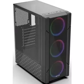 Корпус ATX HIPER XG301 POLARIS 2 черный, без БП, боковая панель из закаленного стекла, 2*USB 3.0, USB 2.0, audio
