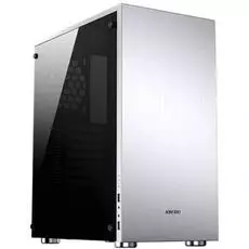 Корпус ATX JONSBO C5 Silver серебристый, без БП, боковая панель из закаленнго стекла, 2*USB 3.0, audio