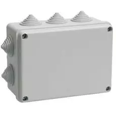 Коробка распределительная IEK UKO10-150-110-070-K41-55 для скрытого монтажа 150х110х070, IP55, RAL7035, 10 гермовводов (серая)
