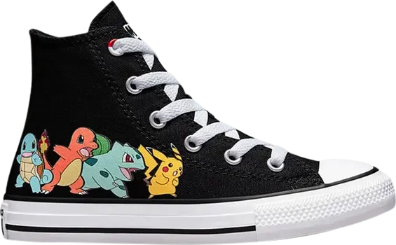 Кроссовки Converse Pokemon x Chuck Taylor All Star High PS First Partners, черный