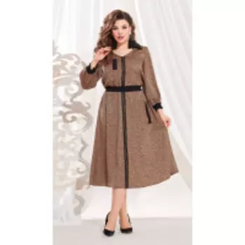 Платье Vittoria Queen-13473-1 В цвете: Коричневый; Размеры: 56,58,60,50,52,54