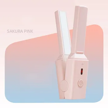 Портативный мини милый USB прямой выпрямитель для волос выпрямитель для волос общежития маленькая электрическая шина пушистая челка прямые волосы завивка зелёный