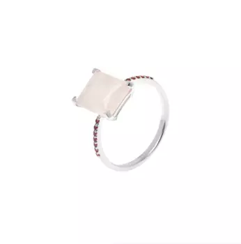 Baguette Rose Quartz Ring